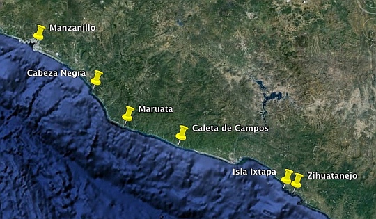 "Costa Grande" - Mexico's Southern Pacific Anchorages.