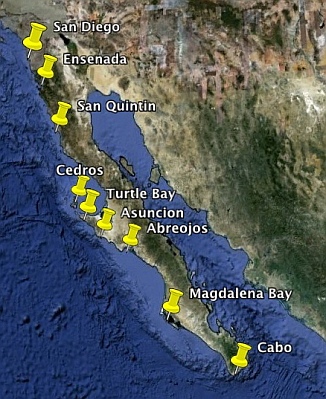 Pacific Baja Anchorages.