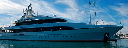 Super yacht, Marina de La Paz, Baja California Sur, Sea of Cortez, Mexico