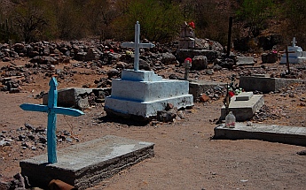 Old cemetery Puerto Agua Verde, Baja California Sur, Sea of Cortez, Mexico