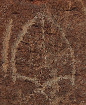 Petroglyphs, Playa el Burro, Bahia Coyote in Bahia Concepcion, Sea of Cortez, Mexico