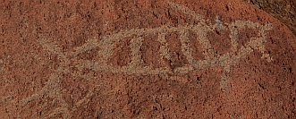 Petroglyphs, Playa el Burro, Bahia Coyote in Bahia Concepcion, Sea of Cortez, Mexico