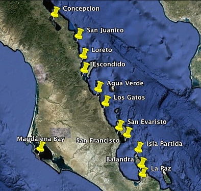Southern Sea of Cortez Anchorages.