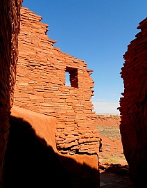 View from inside Wupatki Pueblo, Wupatki National Monument.