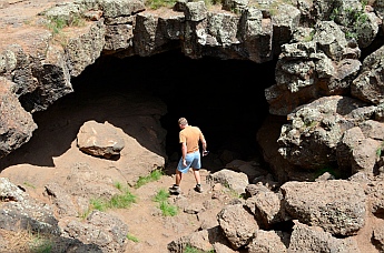 Entering Mammoth Cave, Dixie National Forest, Utah