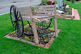 Mormon hand-cart in Panguitch, Utah.