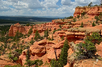 Storms approach Arches Trail in Red Canyon, Utah.