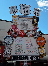 Route 66 memorabilia Williams, AZ.