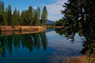 Riverview along the bike path Trail of the Coeur d'Alenes Idaho
