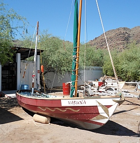 NOLS yawl for saiing instruction.