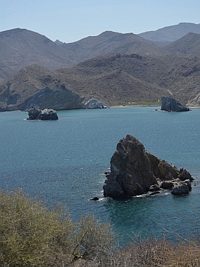 Looking down at San Juanico, Baja California Sur, Mexico