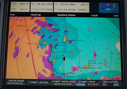 Noting the accuracies and inaccuracies of modern electronic navigation in the Sea of Cortez.