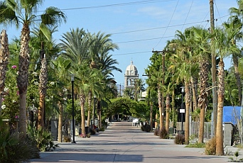 Walking towards Loreto's town square, BCS, Sea of Cortez, Mexico