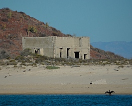 Salt mine ruins at Bah&iacute;a Salinas, Isla San Jose, BCS, Mexico