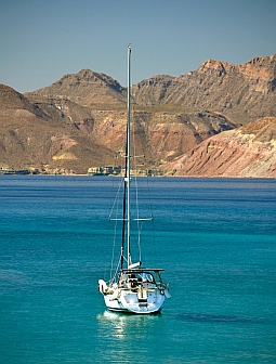 View from Isla Coyote, BCS, Sea of Cortez, Mexico.