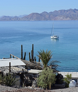 View from Isla Coyote, BCS, Sea of Cortez, Mexico.