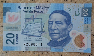 20 peso note.