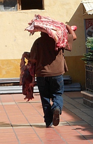 Meat on its way to market, La Paz, BCS, Mexico