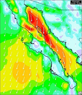 Watching for a Norther online at La Paz, BCS, Mexico