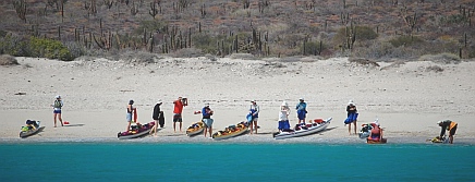 Kayaks on Playa Bonanza, BCS, Mexico