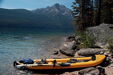 Our Hobie i14t inflatable tandem kayak at Redfish Lake, Idaho