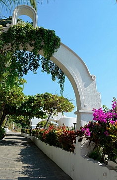 Curved archways at Las Hadas Resort, Manzanillo, Mexico