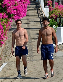 Chivas soccer stars at Las Hadas Resort, Mexico