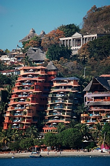 View of Arturo Durazo's Parthenon in Zihuatanejo, Mexico.