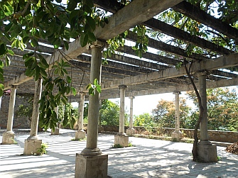 Parking area outside Arturo Durazo's Parthenon in Zihuatanejo, Mexico.
