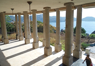 The "porch" of Arturo Durazo's Parthenon in Zihuatanejo, Mexico.