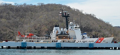 Coast Guard visits the cruise ship dock at Santa Cruz, Huatulco, Mexico