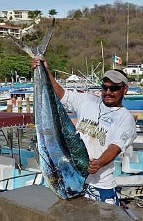 Great dorado fishing at Santa Cruz, Huatulco, Mexico