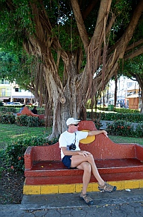 Picture perfect town square in La Crucecita, Bays of Huatulco, Mexico