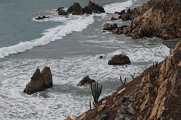 Vast ocean vista at the Copalita Eco-Archaeology park the Bah&iacute;as de Huatulco, Mexico