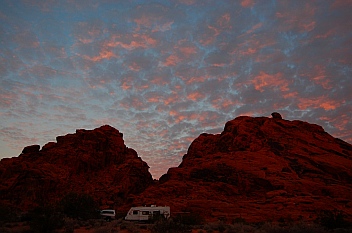 Sunrise at Atlat Campground Valley of Fire State Park, Las Vegas, Nevada