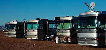 Alpine Coach gathering in Quartzsite, AZ