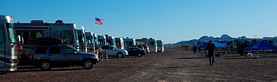 Boondocking the high life with Alpine Coach in Quartzsite, AZ