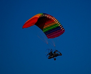 Ultralights flying over Quartzsite, AZ