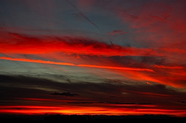 Colorful sunset in Quartzsite, Arizona