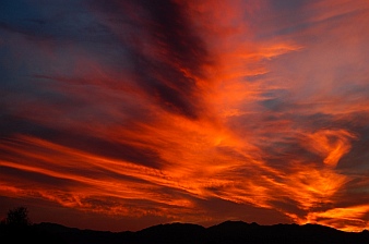 Spectacular sunset in Quartzsite, Arizona