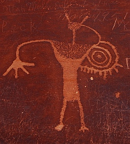 Petroglyph in San Rafael Swell, Utah.  We camped nearby in Green River State Park.