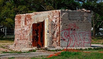 Katrina damage to a bank vault Bay St. Louis MS