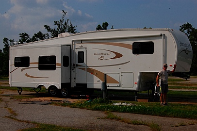 Our Hitchhiker II LS 34.5 RLTG Fifth Wheel trailer is our home in this crazy fulltime RV lifestyle